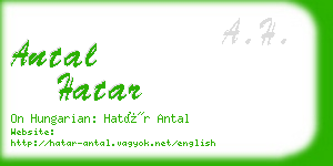 antal hatar business card